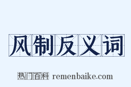 风制反义词是什么意思的图片